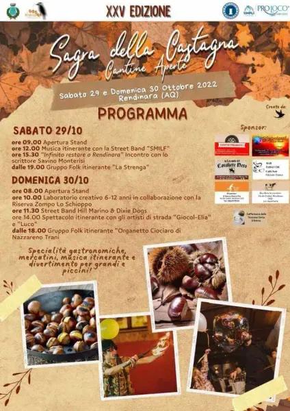 Copertina per l'articolo: Sagra della castagna Rendinara (AQ) 29-30 Ottobre 2022